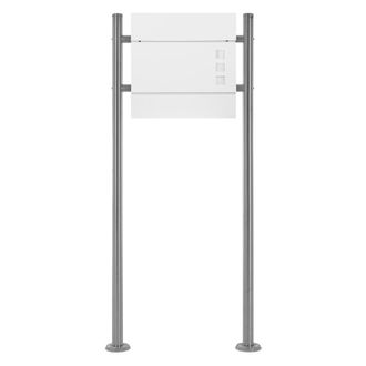 ECD Germany Buz&oacute;n 37x10,5x36,5cm de acero pintado en polvo blanco