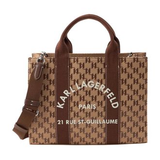 Karl Lagerfeld Tote Bags, female, Brown, Size: ONE SIZE Cabas Carr&eacute; - Rue St-Guillaume