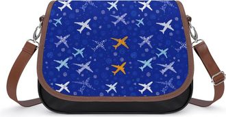 Generic Plane Aircraft Airplane Jet Crossbody Bags for Women Shoulder Messenger Bag Purse Handbags