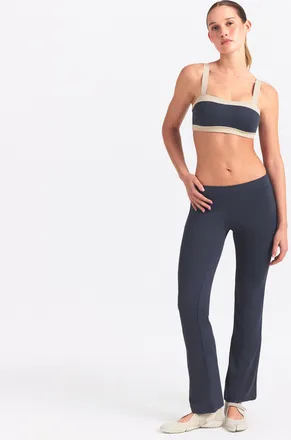 Nike Womens SKIMS Airy Low-Rise Mini Flare Pants in Blue | PTPNT9506W-DRL