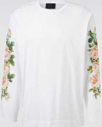 Simone Rocha T-shirt Rose Bouquet in jersey di cotone