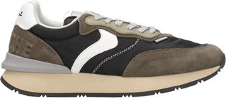 Voile Blanche Sneakers met Contraststiksels en Logo - Heren - Sneakers - Groen - 44 EU - Su&egrave;de - Schoenen