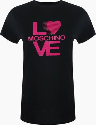Love Moschino Womens Love Moschino Bold Logo Black T-Shirt - Size: 18/16