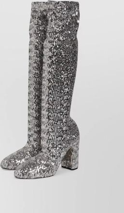 Dolce & Gabbana sequin knee-high boots