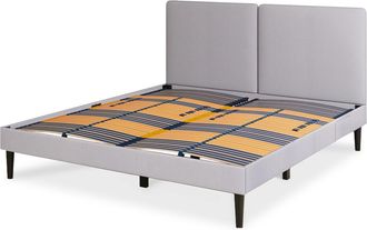 Emma Premium Signature Bed 180x200 - Light Gray - Plain headboard