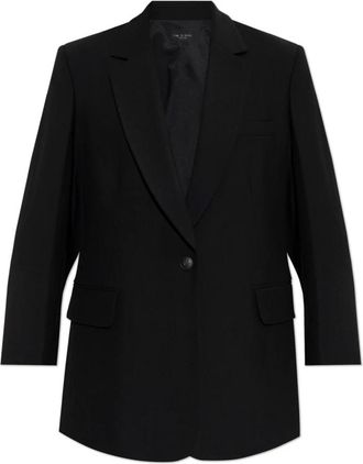 Rag & Bone Blazer met open revers - Dames - Blazers - Zwart - XS - Wol - Jassen