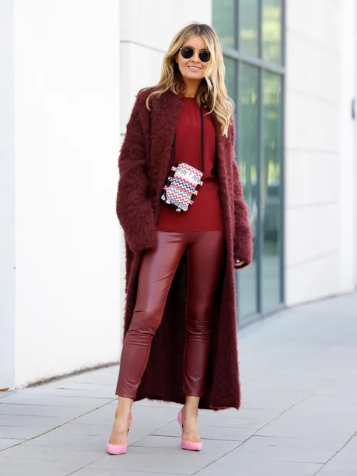 red leggings winter