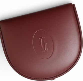 Cartier Must Bordeaux Leather Coin Purse/Coin Case (Pre-Owned)