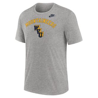 Nike West Virginia Legacy Arch Nike Mens College T-Shirt in Grey | NJFD06GWVV-CXE