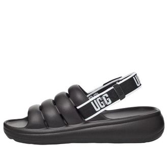 UGG Sport Yeah Slide Black White 1132150-BLK
