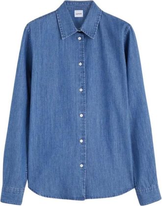 Aspesi Dames, Blouses & Shirts, Blauw, Maat: L Denim