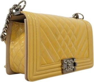 Chanel Pre-owned Shoulder Bags, female, Yellow, Size: ONE SIZE Pre-owned Vintage Shoulder Bag