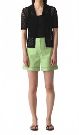 Theory Eyelet Shorts In Green