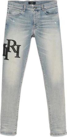 Amiri Lichtblauwe Klassieke Knoopsluiting Jeans - Heren - Skinny Jeans - Blauw - W33 - Jeans