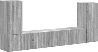 vidaXL Conjunto De Mueble De Tv 4 Uds. Gris Sonoma Vidaxl