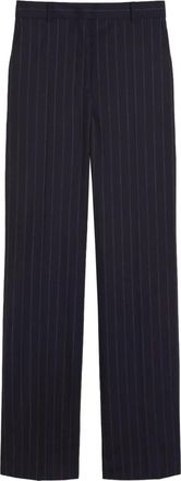 Max Mara Dames, Broeken, Blauw, Maat: M Wol