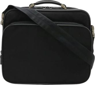 Prada Pre-owned Nylon Briefcase - Dames - Vintage Schoudertas - Zwart - ONE Size - Nylon - Vintage