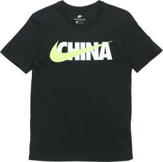 Nike Logo Alphabet Printing Short Sleeve Black AQ5189-017