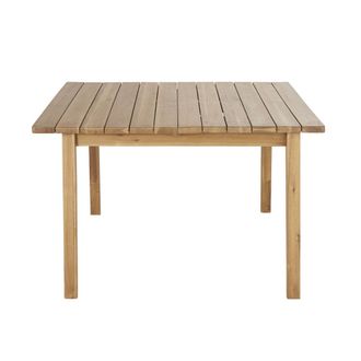 Maisons du monde Mesa de jard&iacute;n extensible cuadrada de acacia maciza para 6/8 personas L.120/160