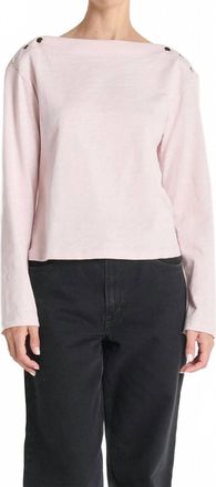 Nation Ltd Rochelle Boatneck Tee In Blush