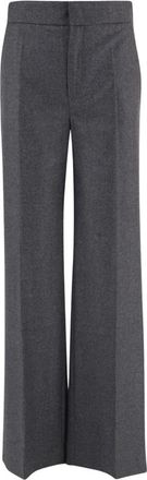 SA SU PHI Broeken, Dames, Grijs, L, Wol, Tailored Wool and Cashmere Pants