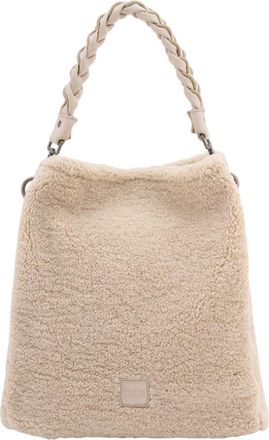 Fredsbruder FREDsBRUDER Furry Friend Leather Shoulder Bag Hobo Bag Cream Cream