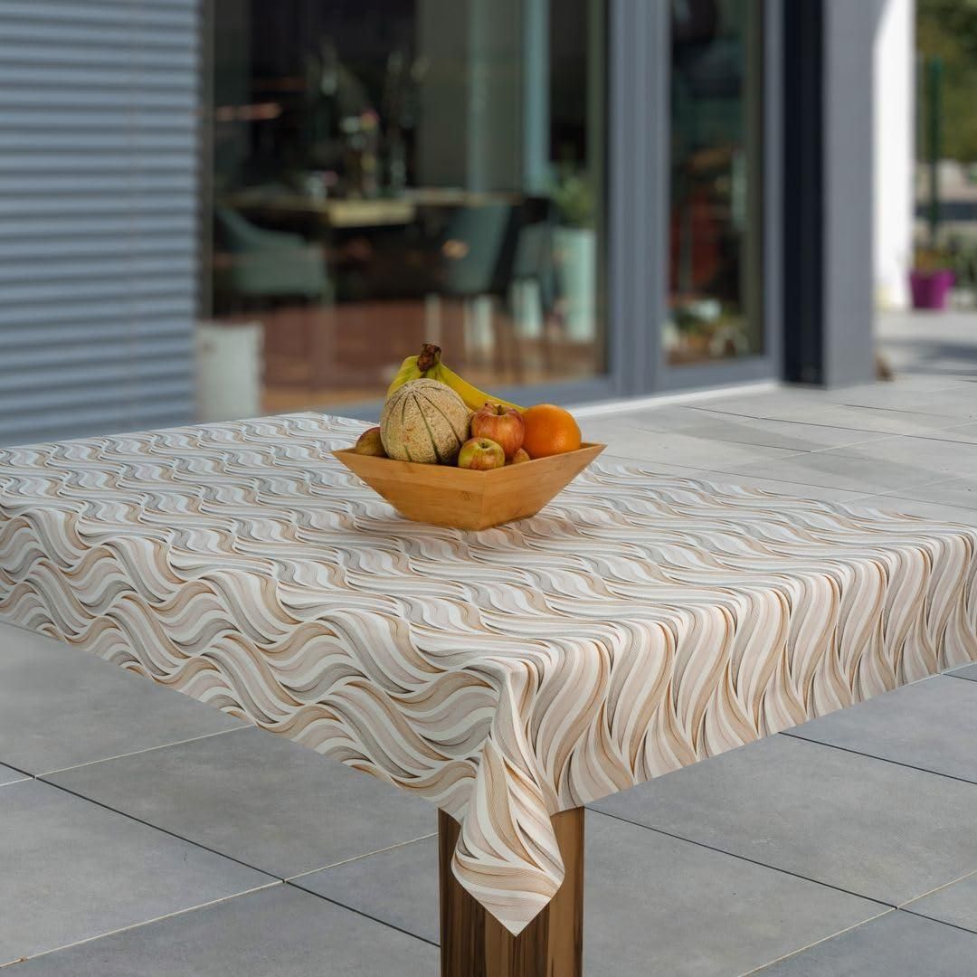 Laro Wachstuch-Tischdecke 100x140 Cm – Wasserabweisend & Abwaschbar Für Garten & Balkon