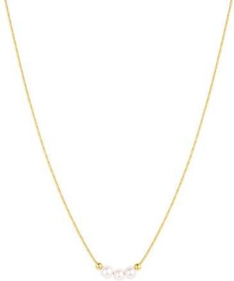 Set & Stones Preslee Pearl Necklace in Gold at Nordstrom