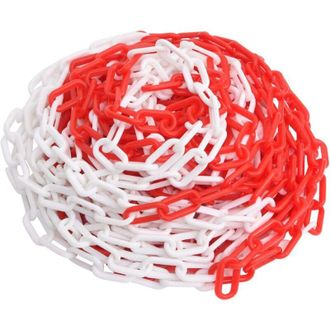 vidaXL Catena Segnaletica Rossa e Bianca 100 m &Oslash;6 mm in Plastica - Vidaxl