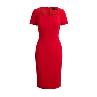 Ralph Lauren Midi Dresses, female, Red, Size: 2XS Sheath Dress