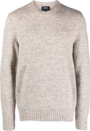 A.P.C. Round-neck Truien - Heren - Ronde hals truien - Grijs - XL - Truien & Vesten