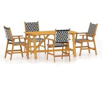 vidaXL Vidaxl - Juego De Comedor De Jard&iacute;n 5 Piezas Madera Maciza De Acacia