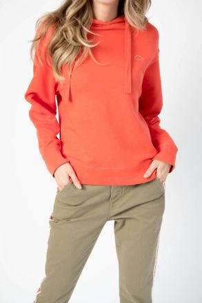 Frame Denim Easy Drawstring Hoodie In Faded Sunkist