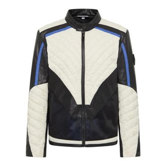 Carlo Colucci Bikerjack met unieke badge - Heren - Zomerjassen - Zwart - M - Leer - Jassen