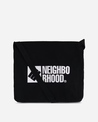 Neighborhood Logo Shoulder Bag Black