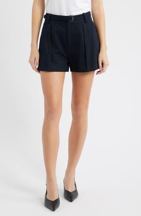 Frame Denim The Soho Belted Cotton Shorts in Navy at Nordstrom, Size 10