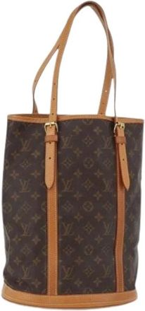 Louis Vuitton Pre-owned Bucket Bags, female, Brown, Size: ONE SIZE Pre-owned Monogram Canvas Bucket Bag