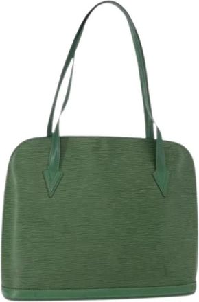 Louis Vuitton Pre-owned Vintage Schoudertas - Dames - Vintage Schoudertas - Groen - ONE Size - Leer - Vintage