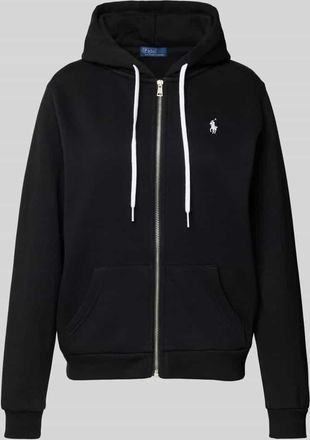 Polo Ralph Lauren Sweatjacke mit Logo-Stitching in Black, Größe XL