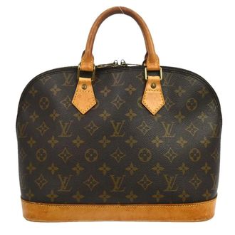 Louis Vuitton Alma Handbag Monogram Canvas Brown Canvas Handbag (Pre-Owned)