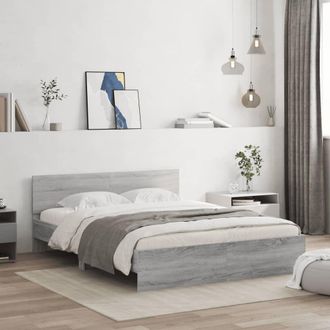 Berkfield Home Bed Frame without Mattress Grey Sonoma 140x200 cm