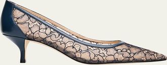 Stuart Weitzman 50mm Stuart Power Lace Pumps