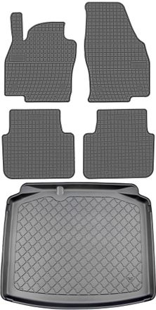 OEM Skoda Scala Hatchback Desde Abril De 2019. Juego De Alfombrillas De Goma Para Coche Y Alfombrilla Para Maletero