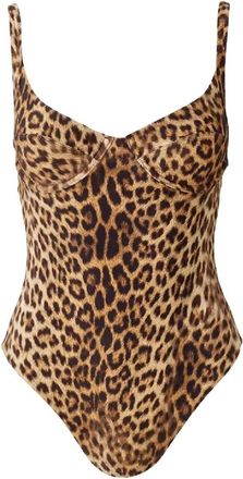 Melissa Odabash Mauritius Badpak - Dames - Badpakken - Bruin - L - Leer - Badmode