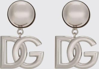 Dolce & Gabbana Orecchini pendenti DG in ottone con chiusura a clip