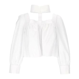 Elisabetta Franchi Dames, Blouses & Shirts, Wit, Maat: M