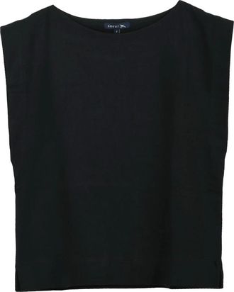 SOEUR Mouwloze T-shirt - Dames - Tops zonder mouwen - Zwart - 2XL - Katoen - Tops