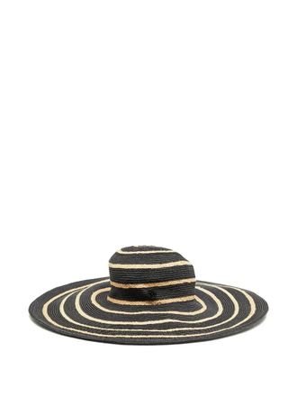 Maison Michel wide-brim sun hat - Black