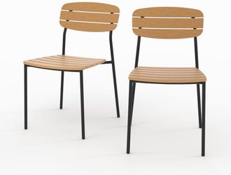 Rendez-Vous D&eacute;co Rendez-vous D&eacute;co - Set De 2 Sillas De Jard&iacute;n De Madera - Taya