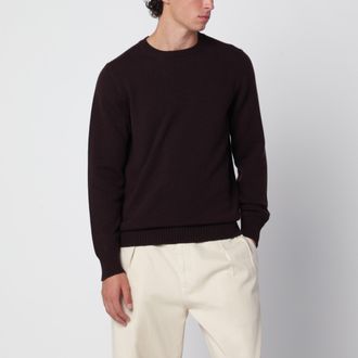 Drumohr Crew-neck sweater in blue-black cashmere